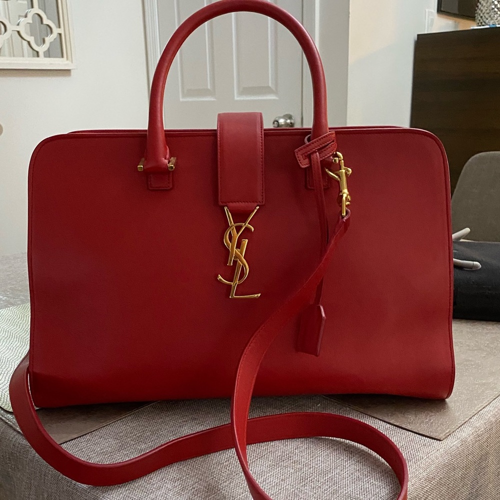 Ysl Bo Monogramme Sl Crossbody Red Gem